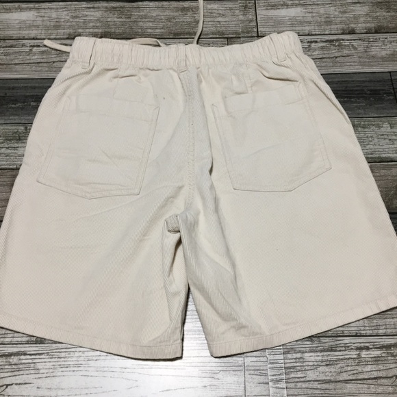 Uniqlo Drawstring Corduroy Shorts Men’s M Cream (Inseam 7) Cotton Casual - Picture 5 of 8